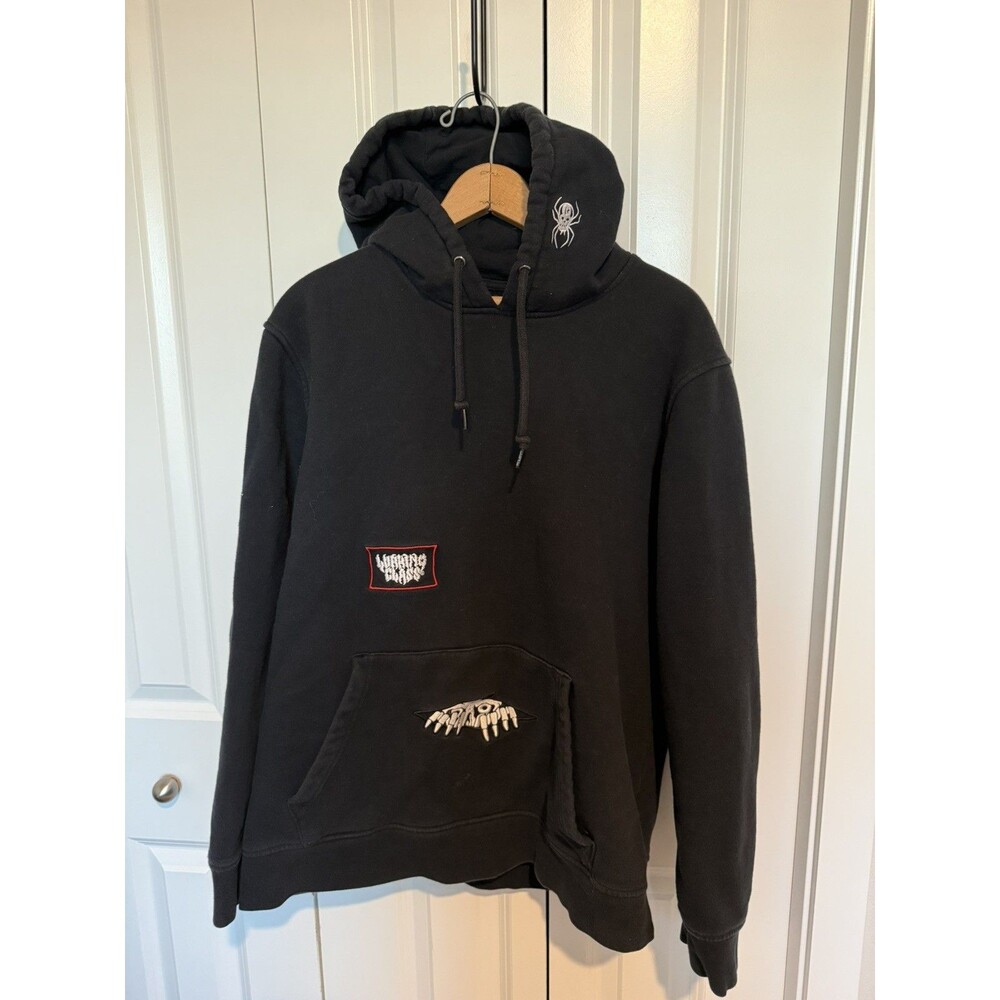 Lurking Class Hoodie Mens XLarge Black Graphic Fleece Pullover Skull Snake Gothi
